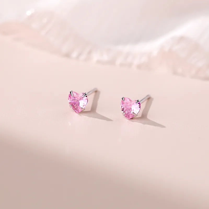 Hi There S999 Silver Stud Earrings Women's-2