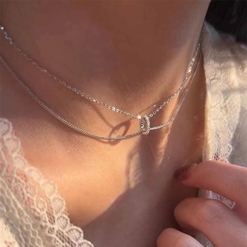 Hi There S925 Silver Necklaces Women's-1