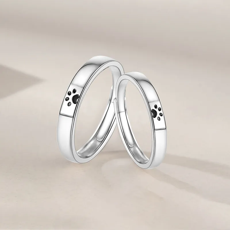 Hi There S999 Fine Silver Rings Unisex-4