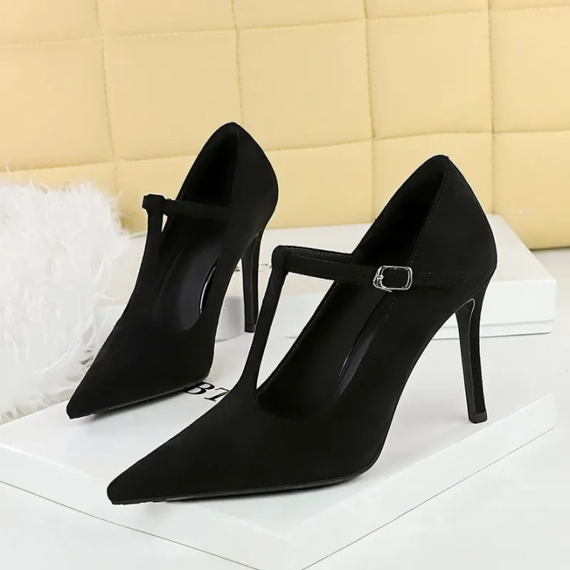 BIGTREE Slim Heel High Heels Women's-2