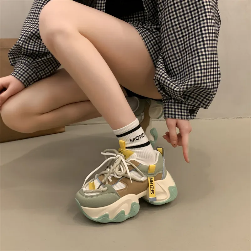 BIGTREE Low Top Chunky Sneakers Women's-5