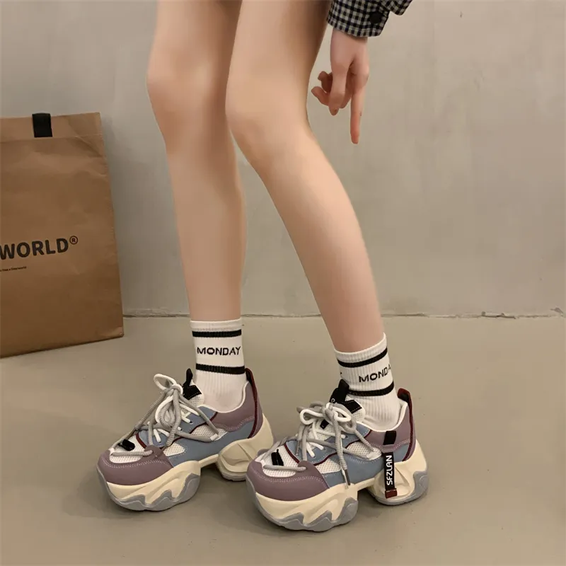 BIGTREE Low Top Chunky Sneakers Women's-2