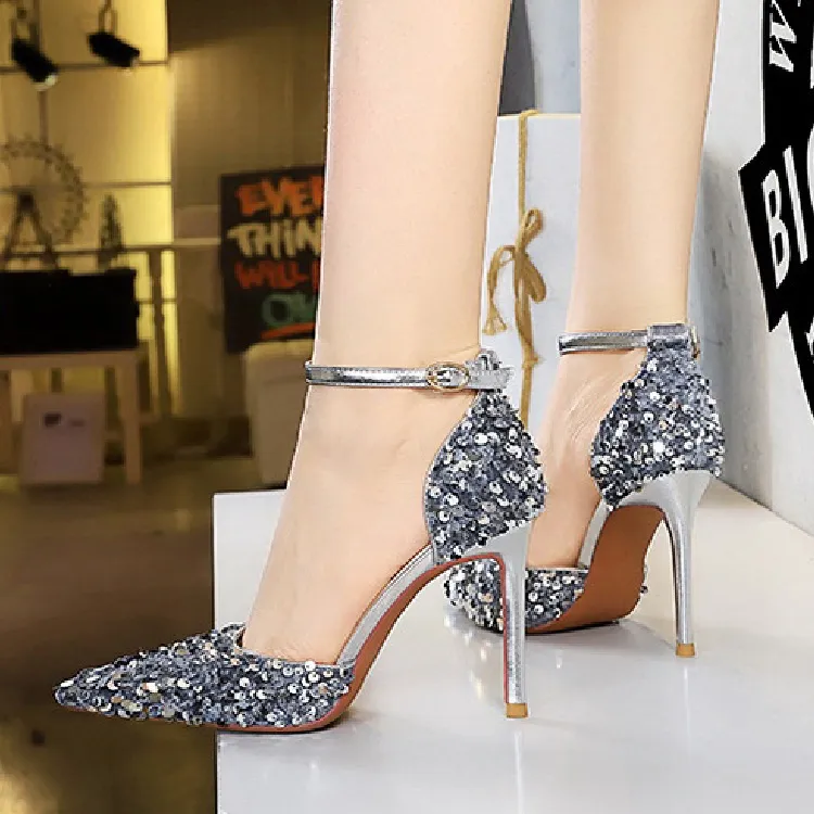 BIGTREE Slim Heel High Heels 10cm Women's-4