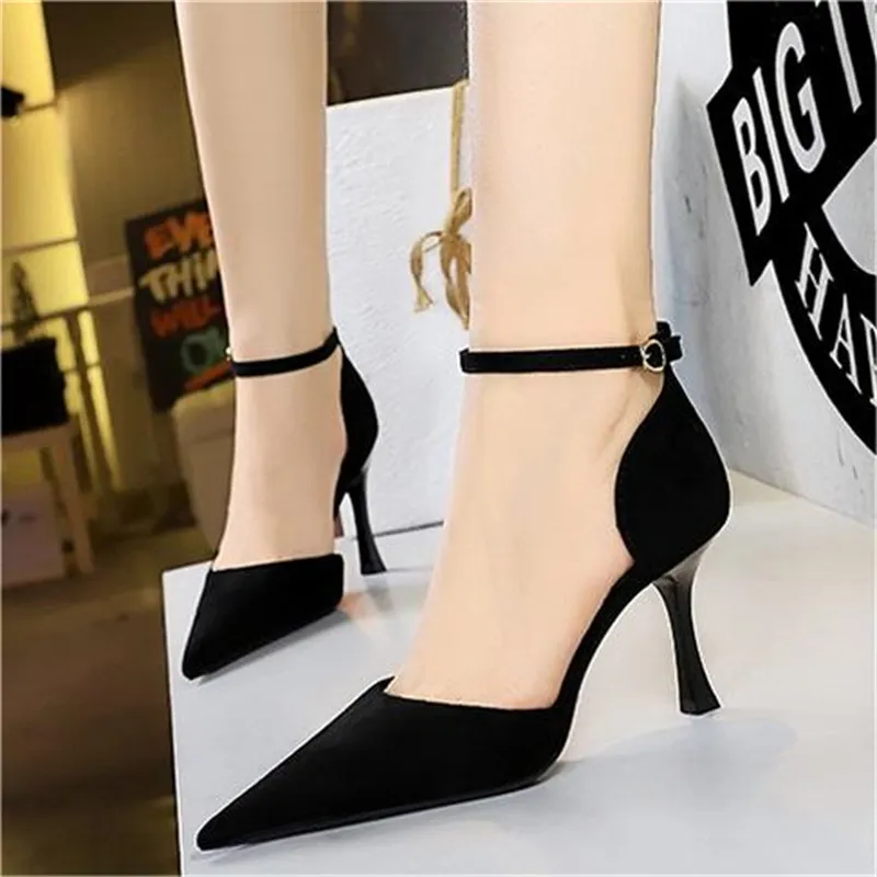 BIGTREE Slim Heel High Heels 8cm Women's-1