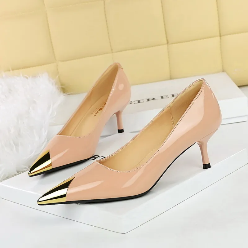 BIGTREE Slim Heel High Heels Women's-1