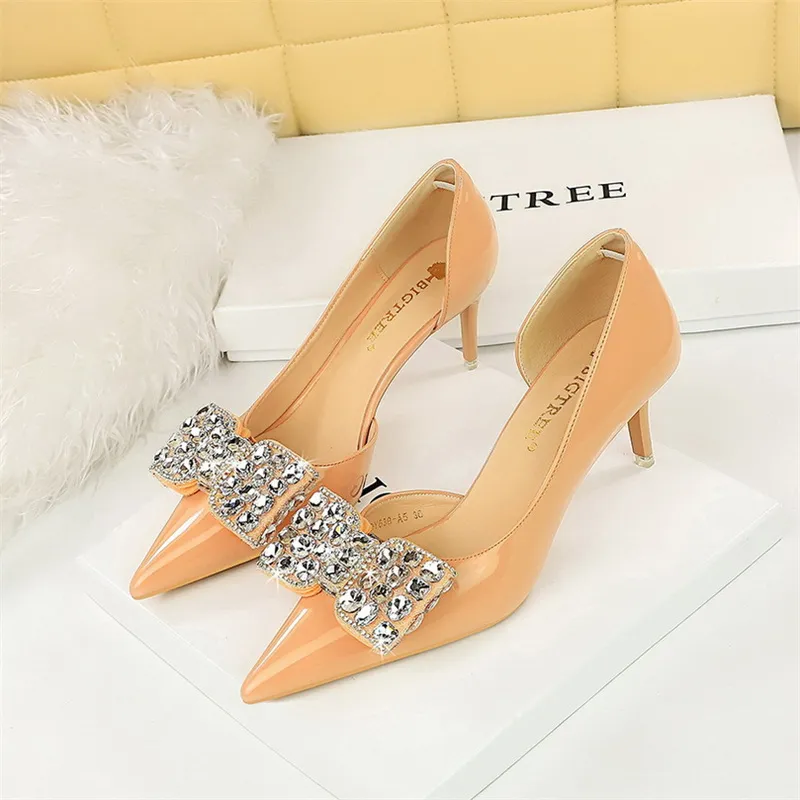 BIGTREE Slim Heel High Heels 7.5cm Women's-1