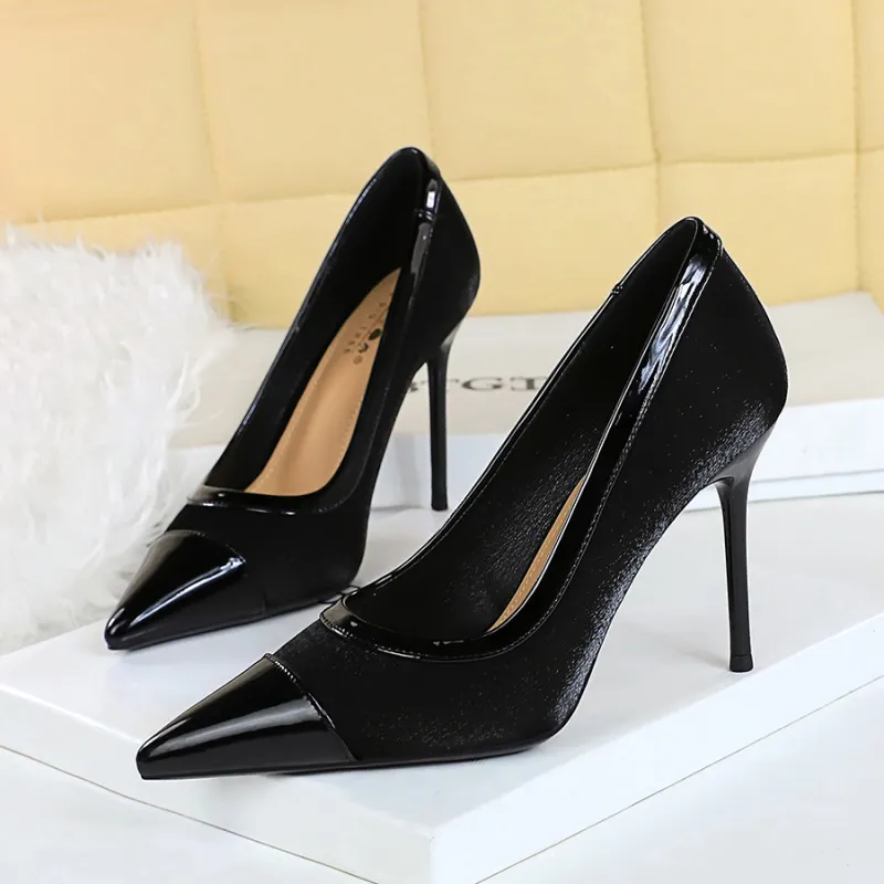 BIGTREE Slim Heel High Heels Women's-5