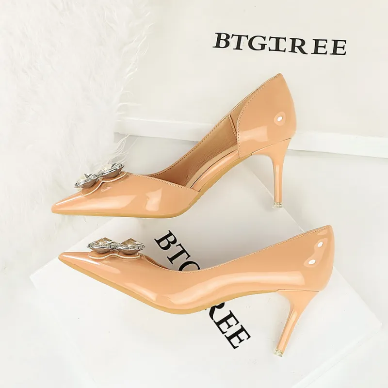 BIGTREE Slim Heel High Heels Women's-2