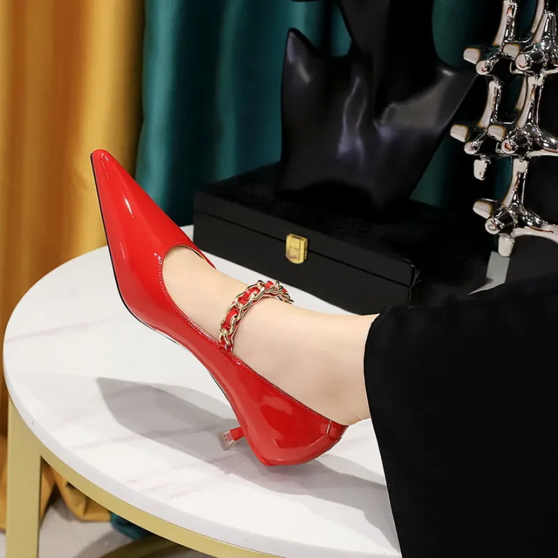 BIGTREE Slim Heel High Heels 4.5cm Women's-10