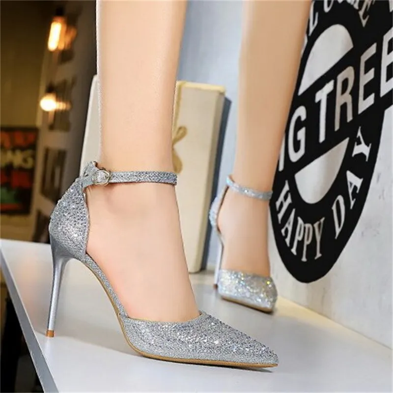 BIGTREE Slim Heel High Heels Women's-1