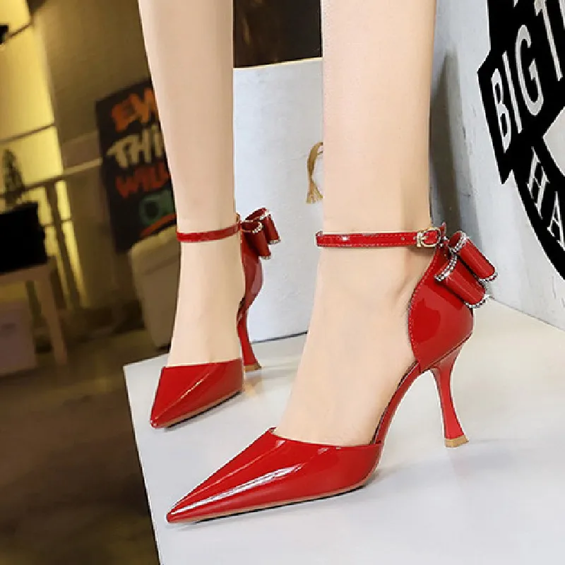 BIGTREE High Heels Women's Black/Red/Nude-6