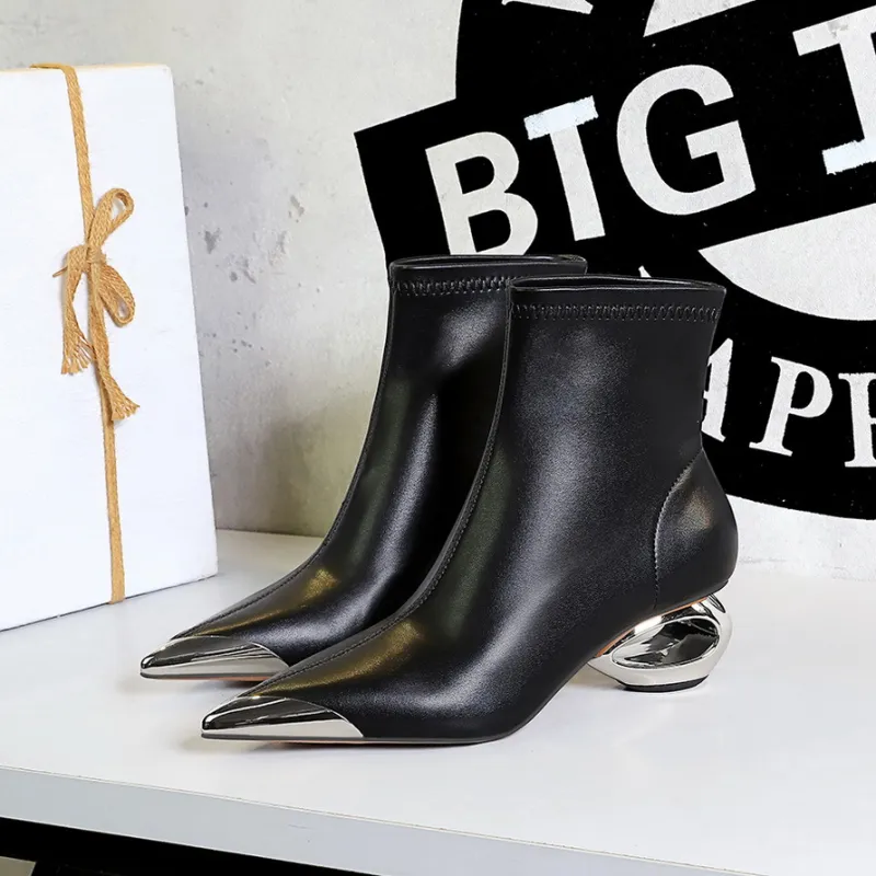 BIGTREE Ankle Boots Women's Gold/Silver-4