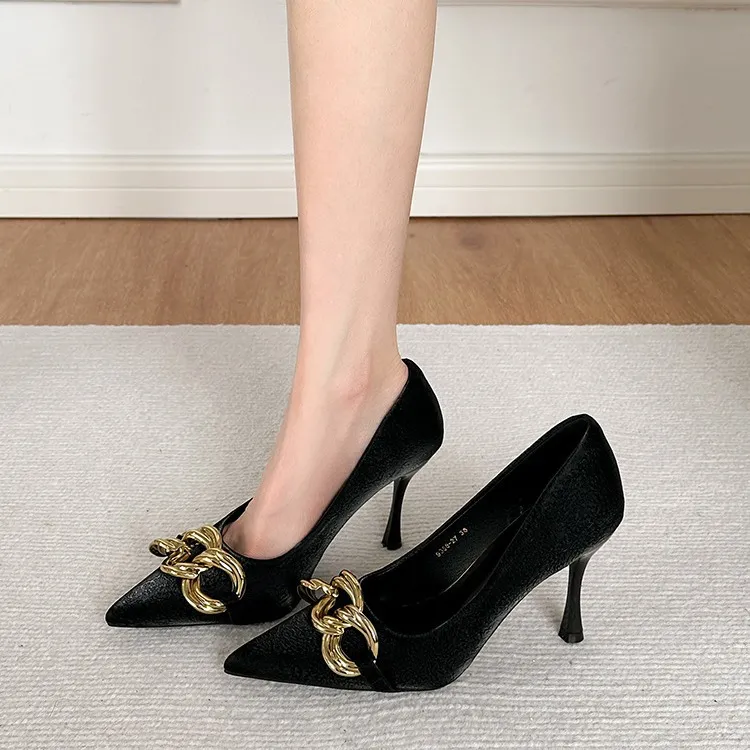 BIGTREE Slim Heel High Heels Women's-5