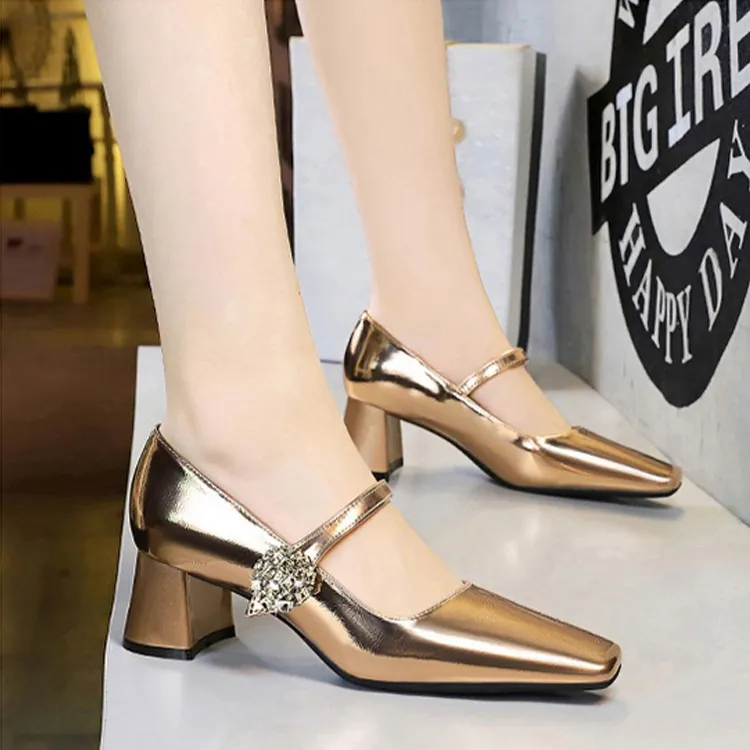 BIGTREE High Heels Women's Silver/Gold/Black/Champagne-2