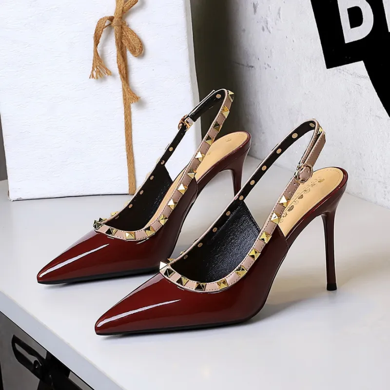 BIGTREE Slim Heel High Heels Women's-5