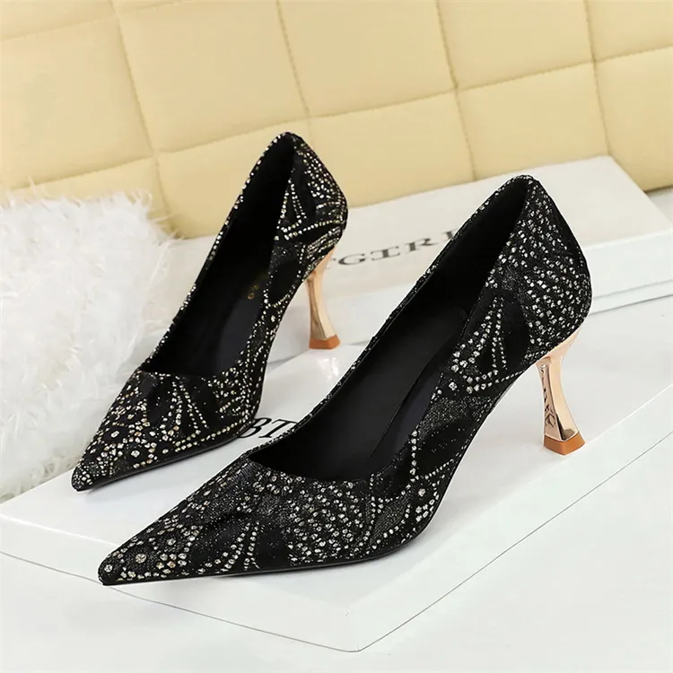 BIGTREE Slim Heel High Heels Women's-1