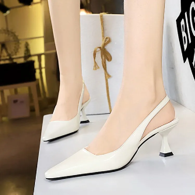 BIGTREE Flared Heel High Heels 6cm Women's-1