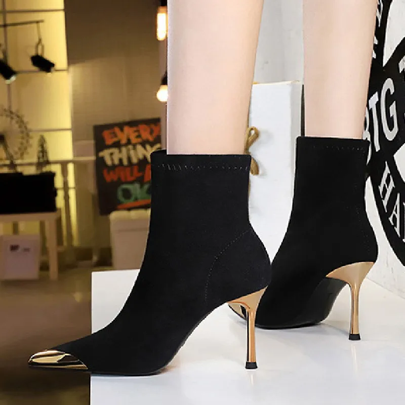 BIGTREE Ankle Boots Women's Black-5