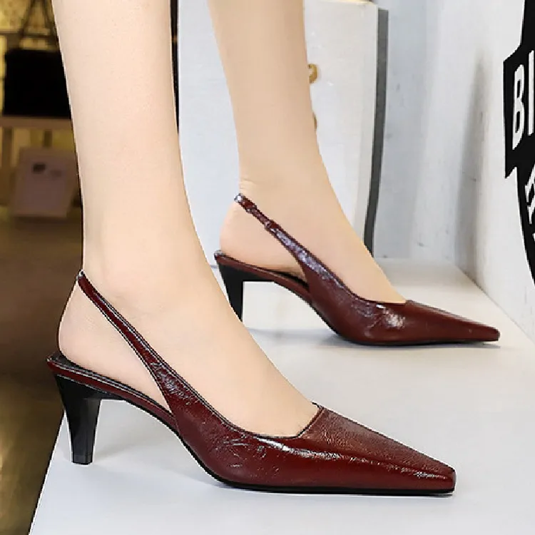 BIGTREE Slim Heel High Heels 6cm Women's-2