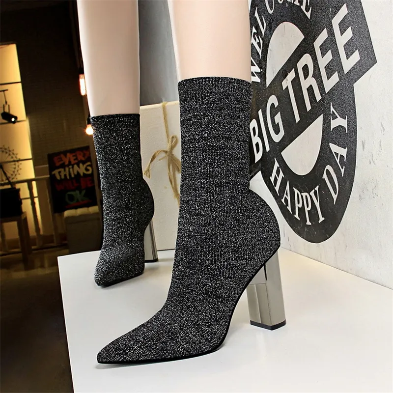 BIGTREE Ankle Boots 9.5cm Women's-1