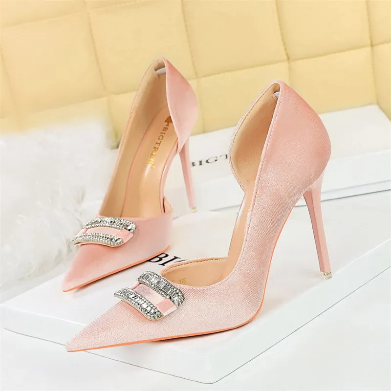 BIGTREE Slim Heel High Heels 10.5cm Women's-3