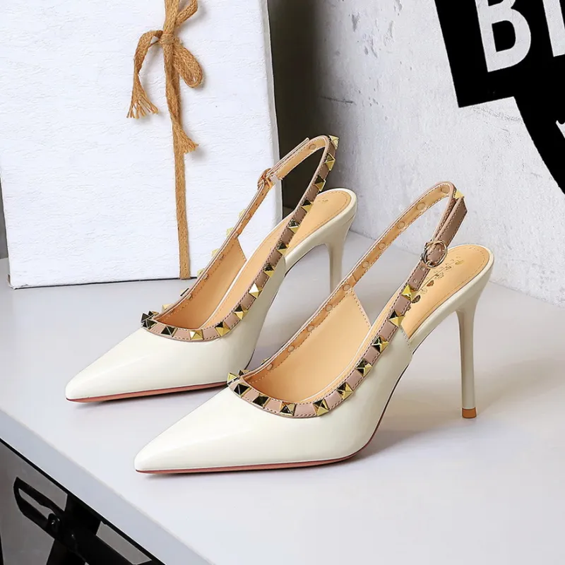 BIGTREE Slim Heel High Heels Women's-1