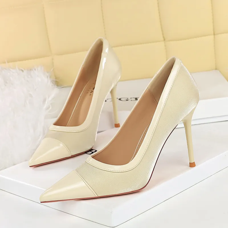 BIGTREE Slim Heel High Heels Women's-1