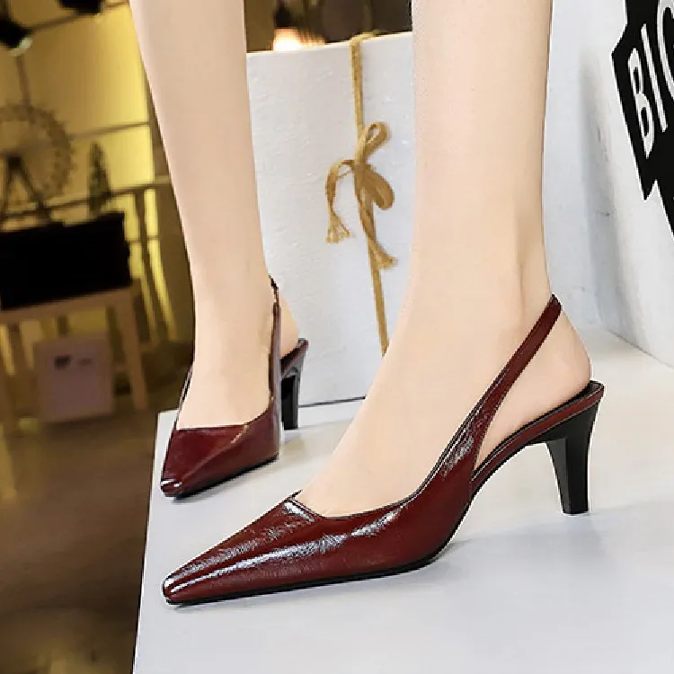 BIGTREE Slim Heel High Heels 6cm Women's-1