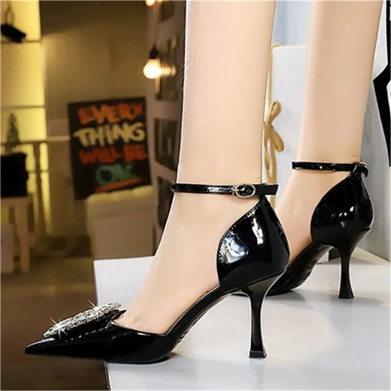 BIGTREE Slim Heel High Heels 8cm Women's-1