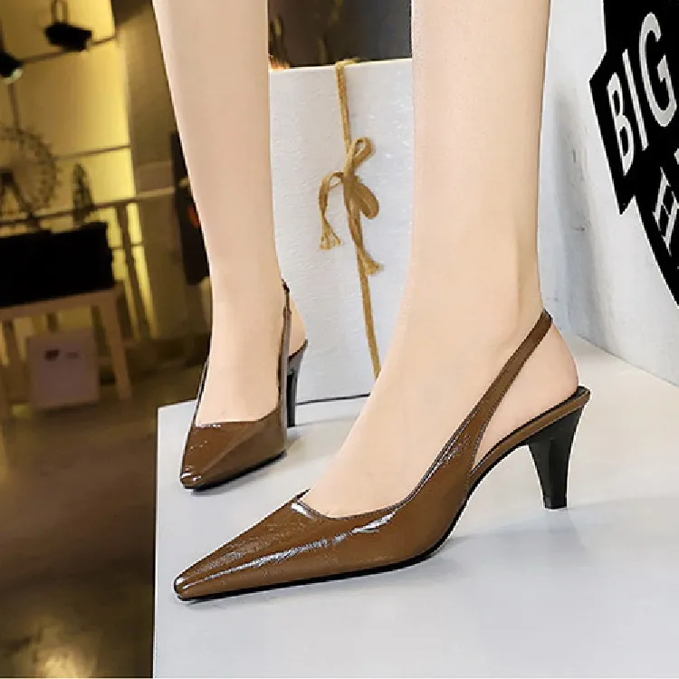 BIGTREE Slim Heel High Heels 6cm Women's-4