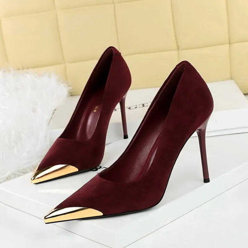 BIGTREE Slim Heel High Heels Women's-5