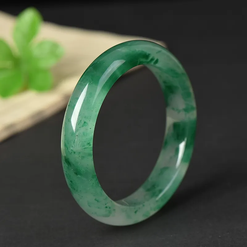 QIANCHANG African Emerald Bangles Women's-2