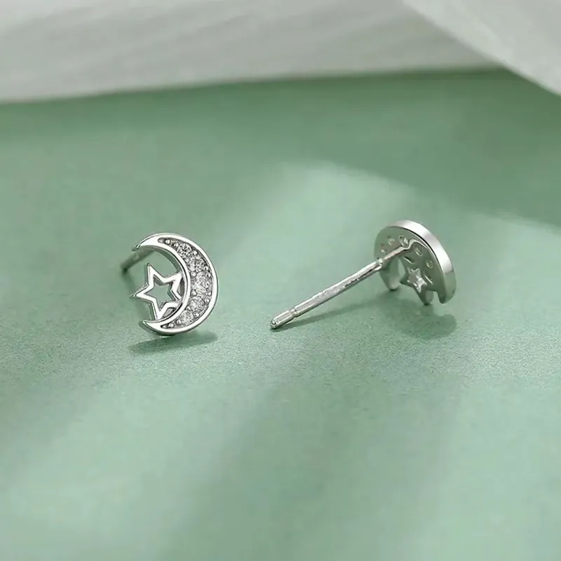 QIANCHANG S999 Fine Silver Stud Earrings Women's-4