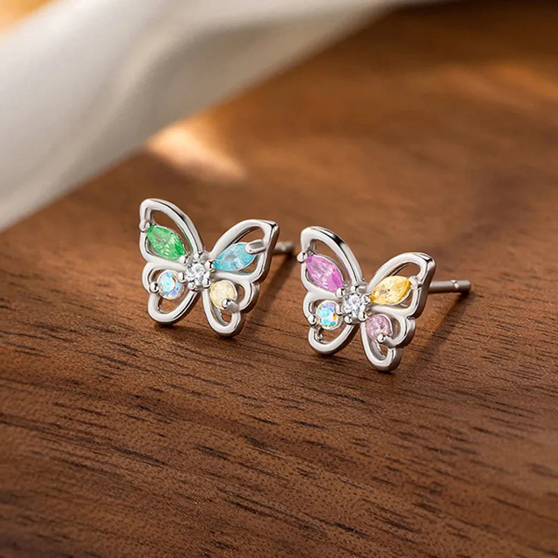 QIANCHANG S999 Fine Silver Stud Earrings Women's-2