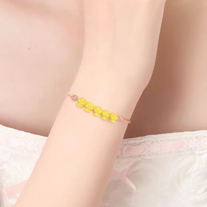QIANCHANG Gold Bracelet Unisex-3