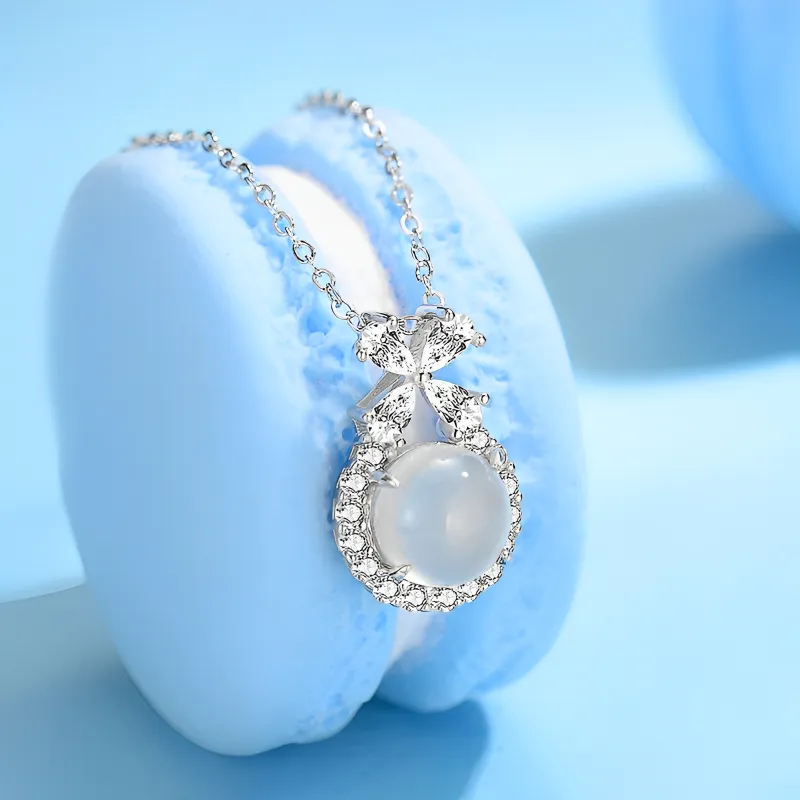 QIANCHANG Chalcedony Necklaces Women's-2