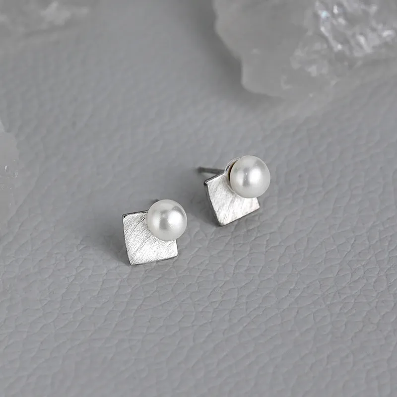 QIANCHANG S925 Silver Stud Earrings Women's-4