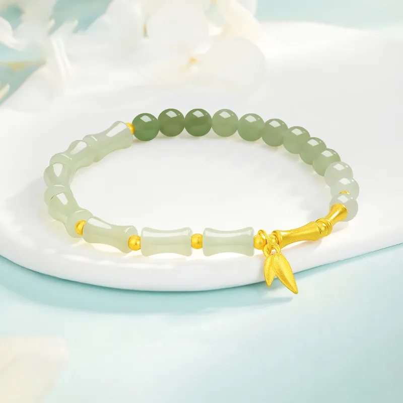 QIANCHANG Bracelets Pale Greenish White Jade Women's-1