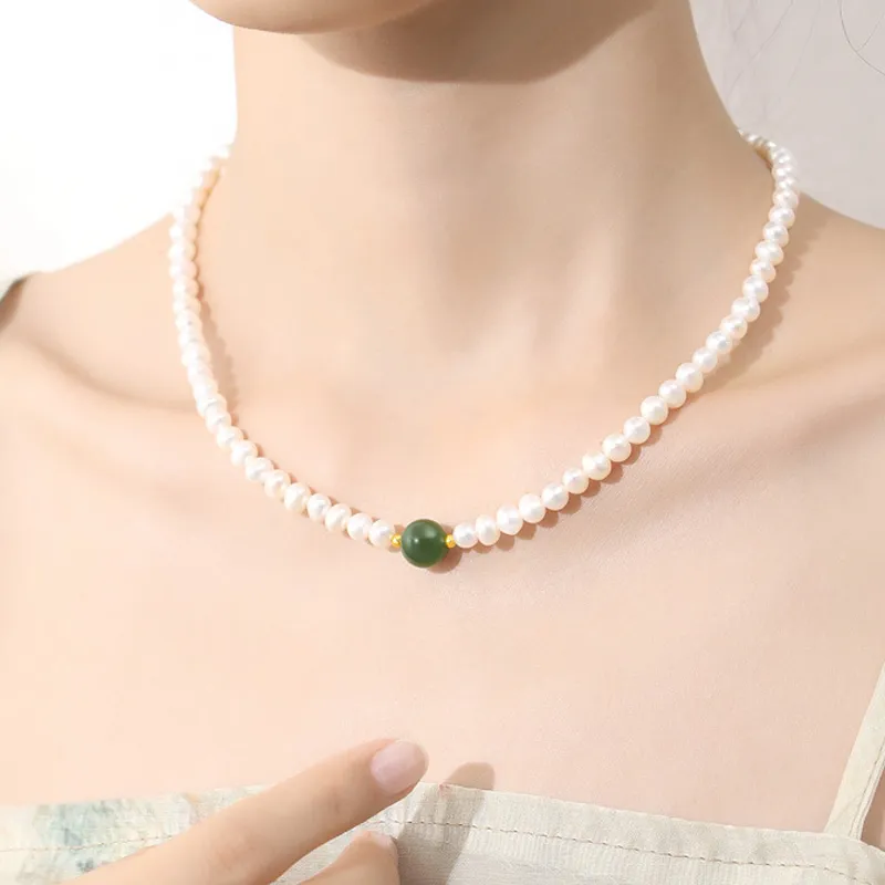 QIANCHANG Pearl Necklaces Women's-6