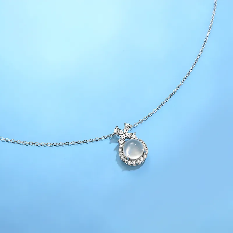 QIANCHANG Chalcedony Necklaces Women's-4