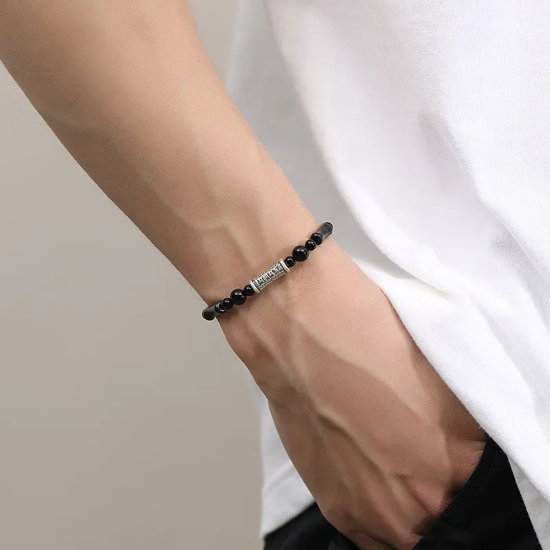 QIANCHANG Obsidian Bracelets Men's-1