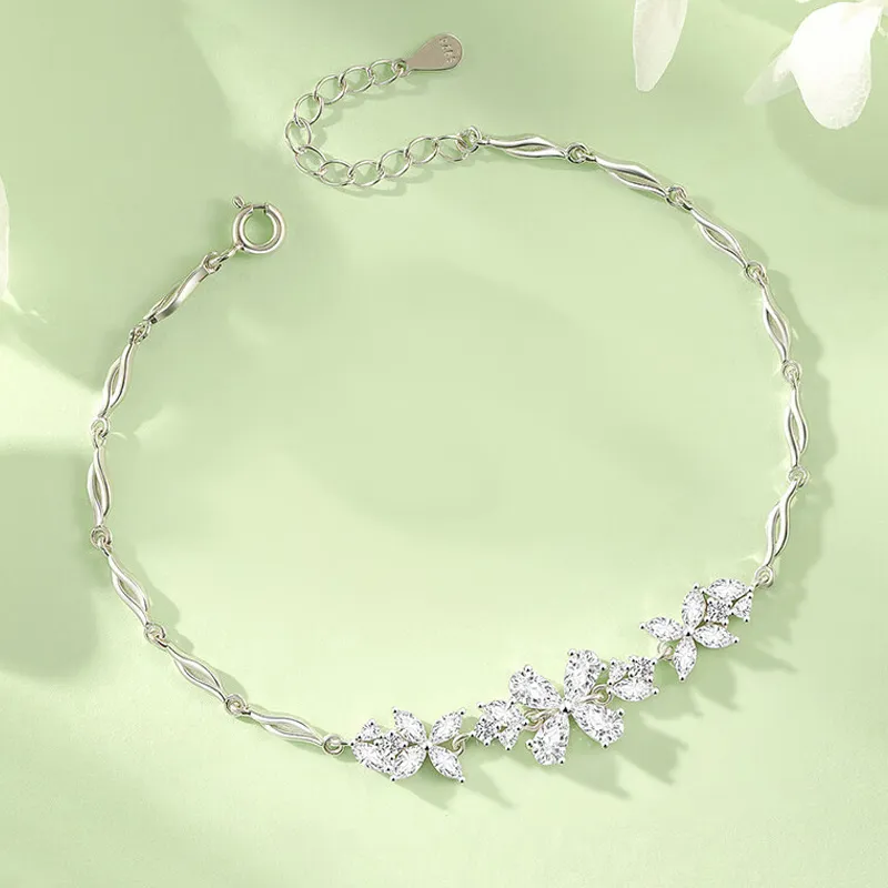 QIANCHANG S925 Silver Bracelets Women's-5