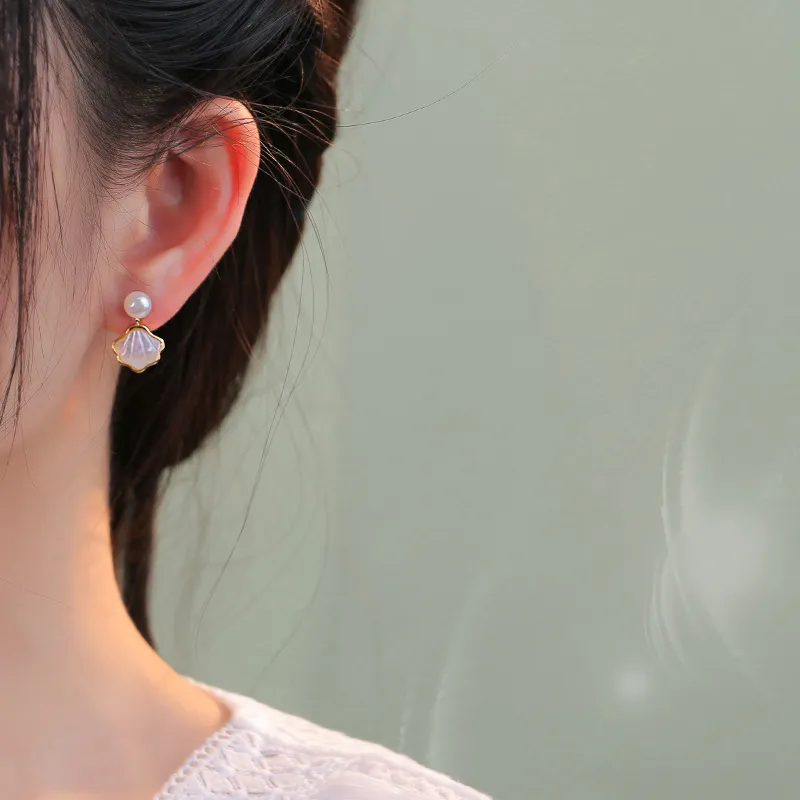 QIANCHANG Freshwater Pearl Earrings Women's-1