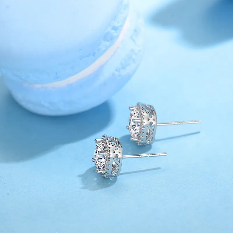 QIANCHANG S925 Silver Stud Earrings Women's-3