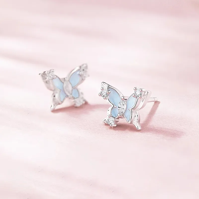 QIANCHANG S925 Silver Stud Earrings Women's-3