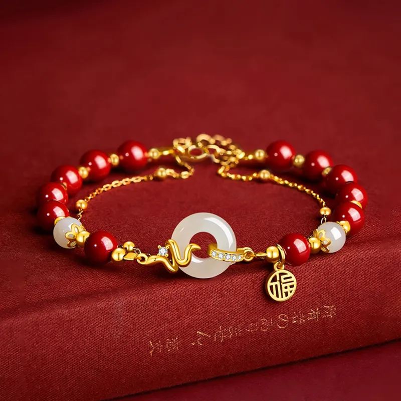 QIANCHANG Hetian Jade Bracelets Pale Greenish White Jade Women's-1