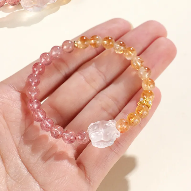 QIANCHANG Crystal Jade Bracelets Women's-4