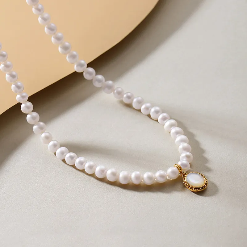 QIANCHANG Pearl Necklaces Women's-3