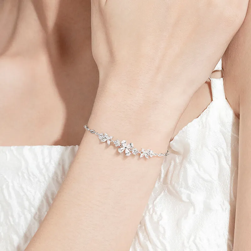 QIANCHANG S925 Silver Bracelets Women's-3