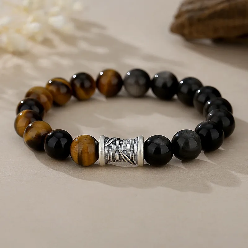 QIANCHANG Tiger's Eye Stone Bracelets Men's-4